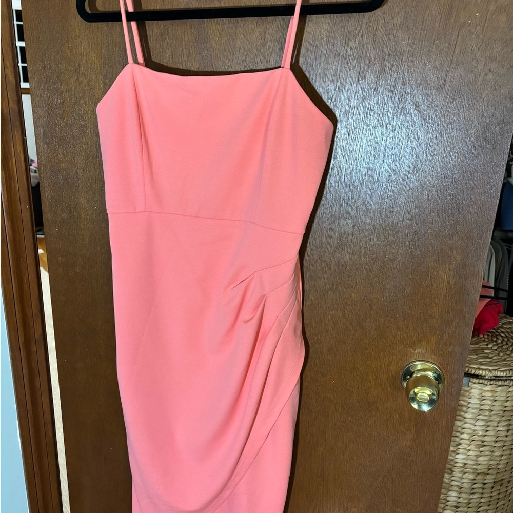 Laundry By Shelli Segal Orange Ruched Sheath Dress